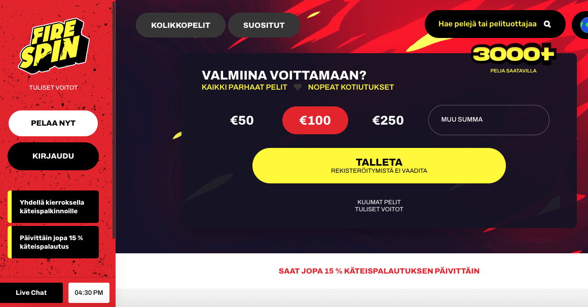 FireSpin casino arvostelu