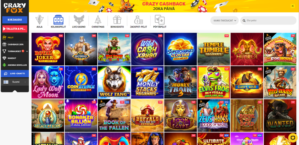 crazyfox casino pelit