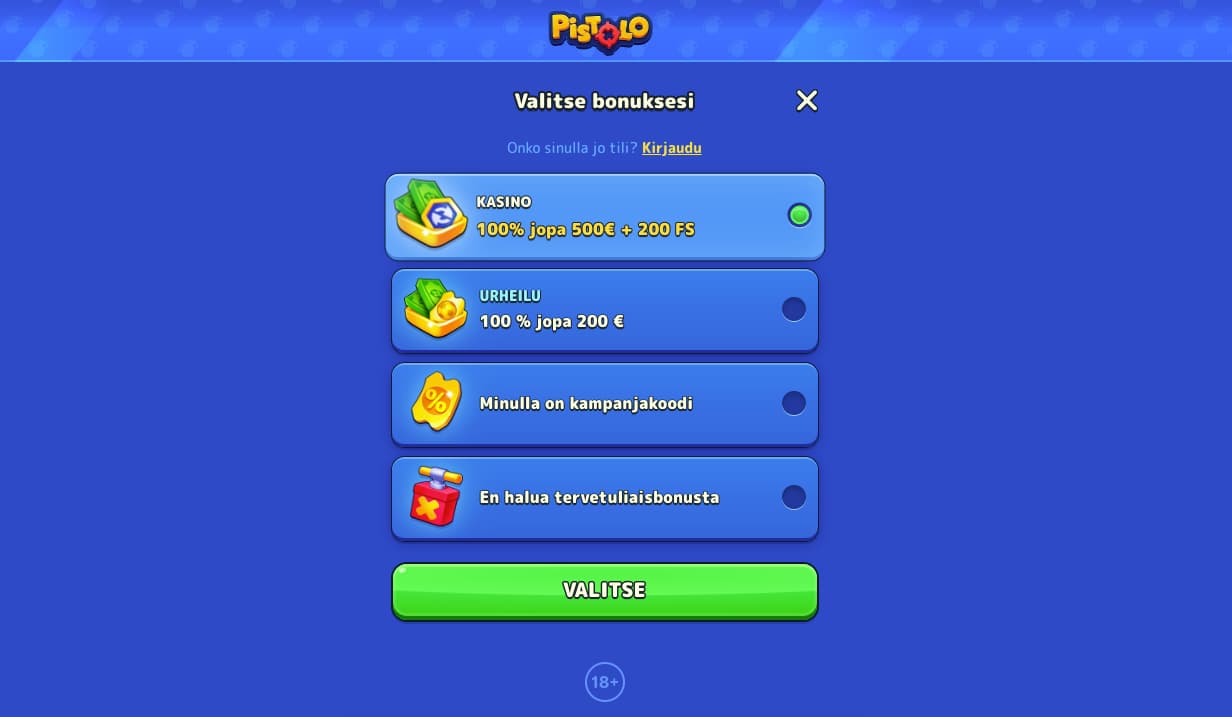Pistolo casino arvostelu