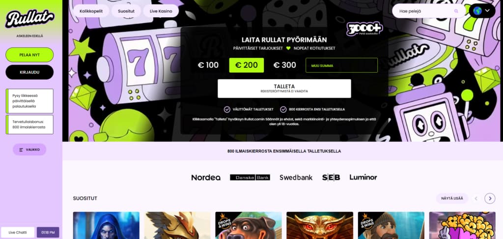 Rullat nettikasino